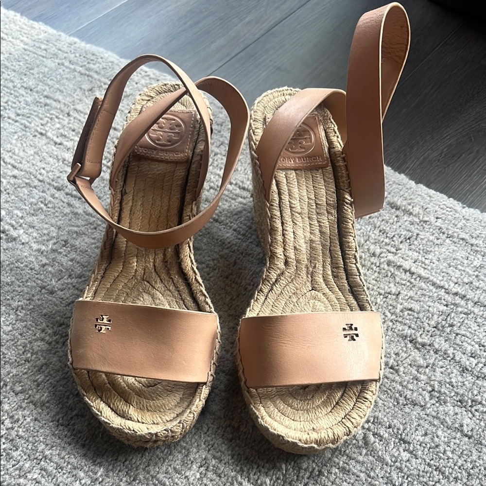Tory Burch Tan Espadrille Sandals